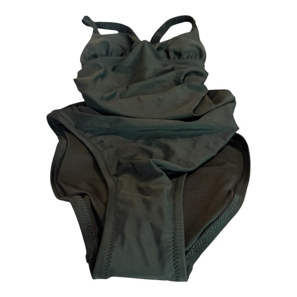 J.Crew Scrunchie-Criss Cross Strap Plunge  Onepiece Swimsuit in size 0 NEW BM430 - Picture 4 of 15